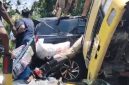 Sejumlah kendaraan yang terlibat kecelakaan beruntun di Waru Pamekasan (Madurakita.com)