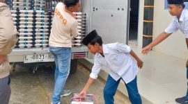 Antusias Siswa saat menerima MBG dari SPPG Pakamban Laok