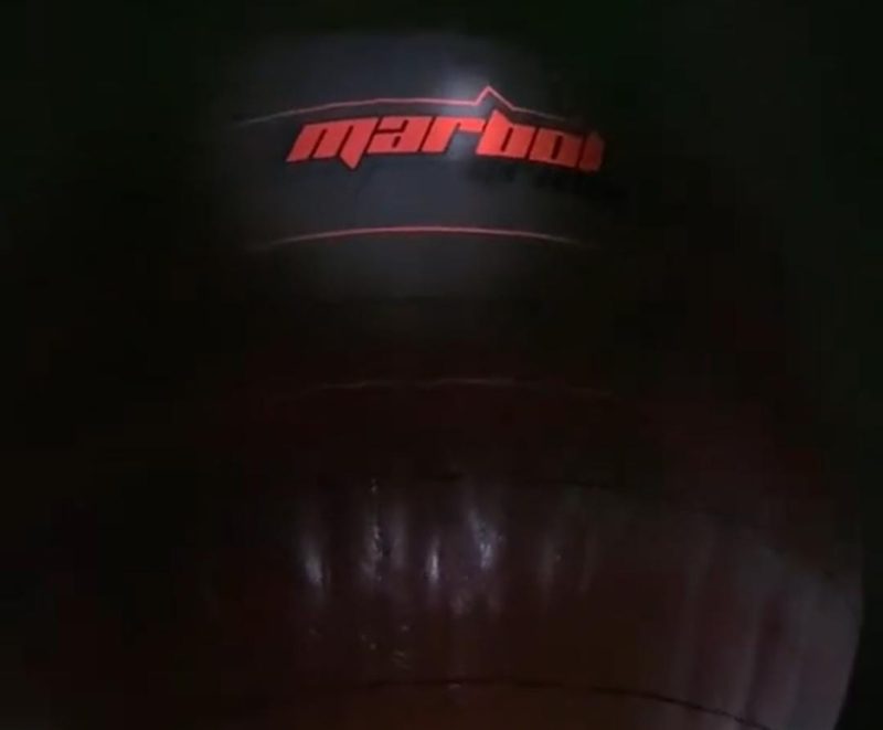 Balon udara yang bertuliskan Marbol saat diterbangkan (Madurakita.com)