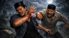 Ilustrasi Penikaman terhadap warga Plakpak Pamekasan (madurakita.com).
